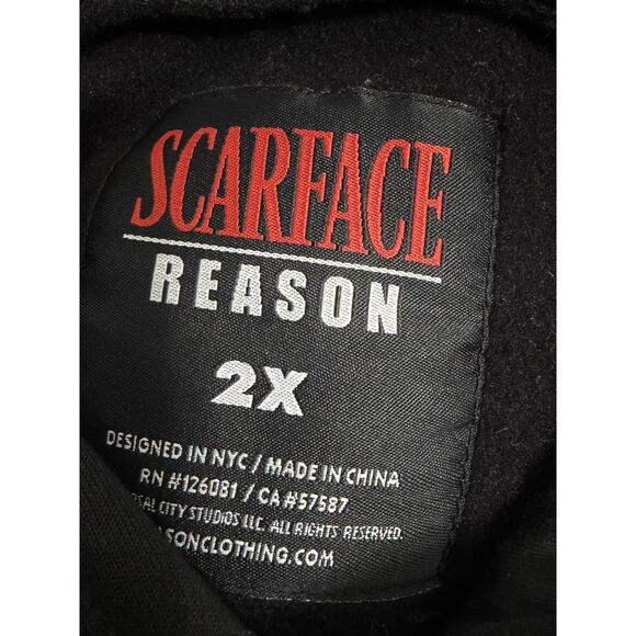 NEW Scarface Reason Hoodie Pullover Jacket Adult 2X Tony Montana Al Pacino - Picture 2 of 2